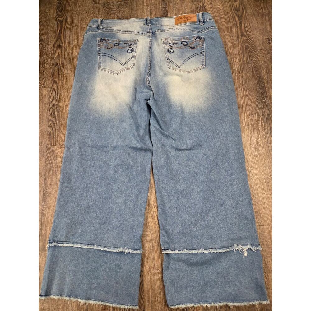 Suzanne Betro Wide Leg Soft Denim Pants Jeans Stretch Plus Size 18